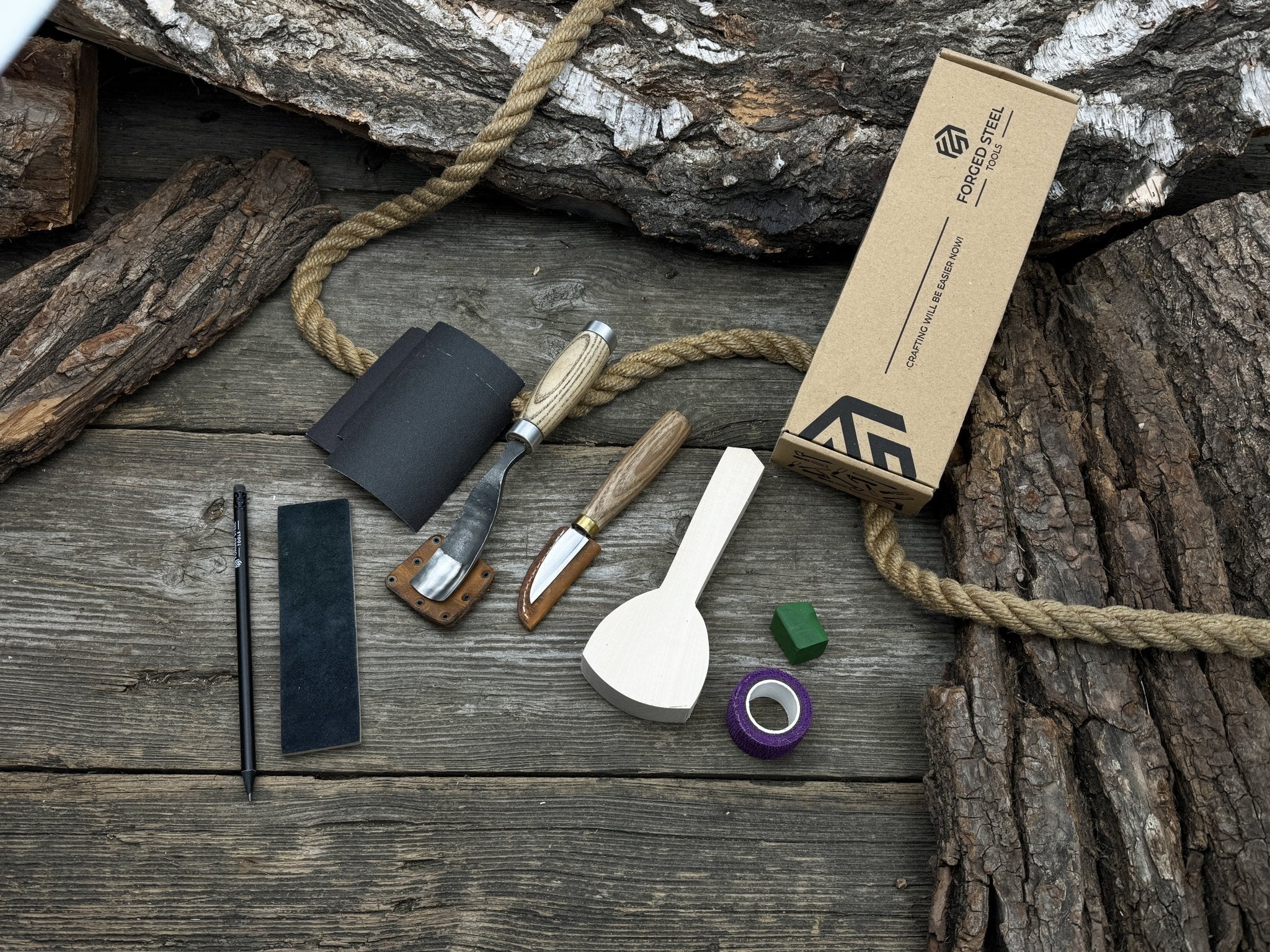 Spoon Carving Kit – All-in-One Whittling Starter Set for Beginners, Adults &amp; Kids