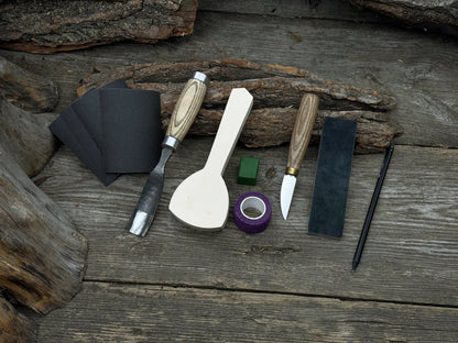 Spoon Carving Kit – All-in-One Whittling Starter Set for Beginners, Adults &amp; Kids