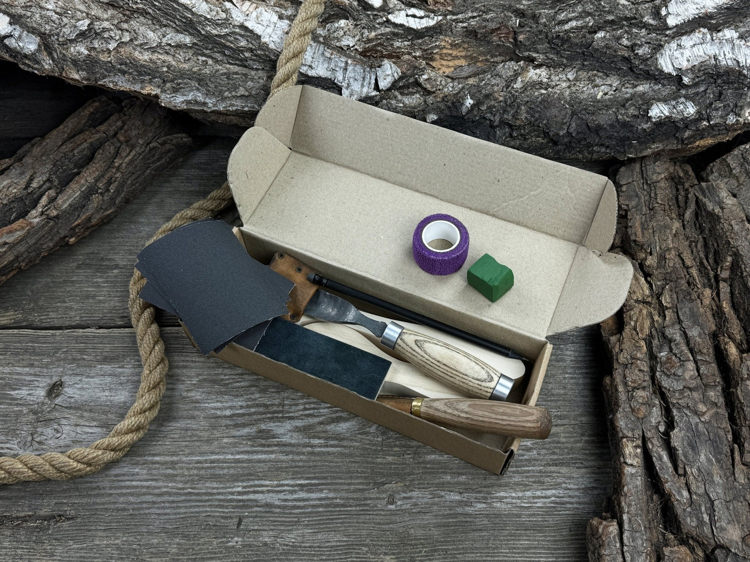 Spoon Carving Kit – Complete Starter Set with Wood, Tools &amp; Accessories – Perfect Gift for Beginners &amp; Hobbyists