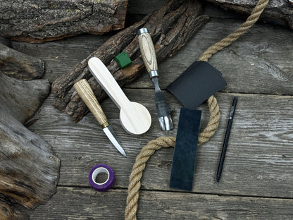Spoon Carving Kit – Starter Carving Set for Hobbyists, Teens, Adults &amp; Beginners