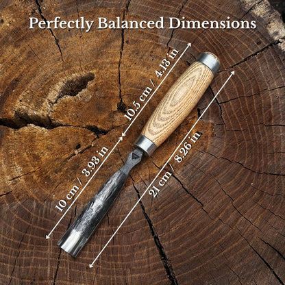 Straight Gouge (Rounded Chisel), 10 - 45 mm (0.4 - 1.8 inches)