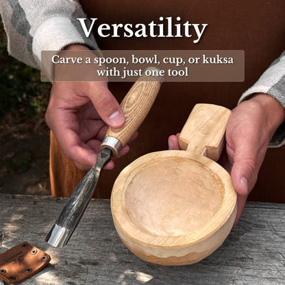Straight Gouge (Rounded Chisel), 10 - 45 mm (0.4 - 1.8 inches)