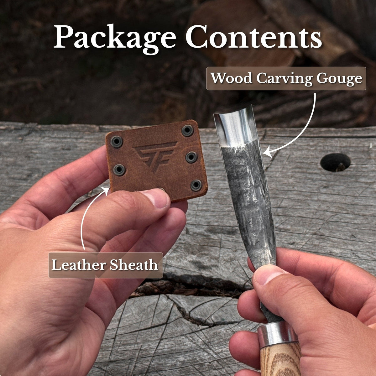 Straight Gouge (Rounded Chisel), 10 - 45 mm (0.4 - 1.8 inches)