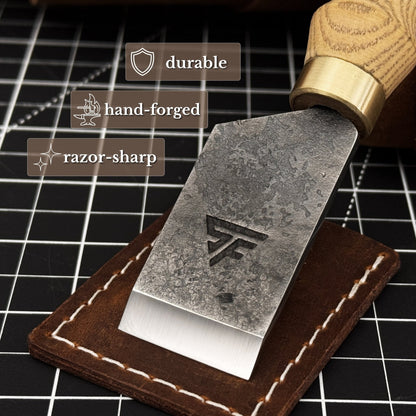 Straight Leather Skiving Knife, 3 cm (1.18 inches)