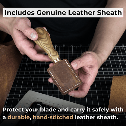 Straight Leather Skiving Knife, 3 cm (1.18 inches)