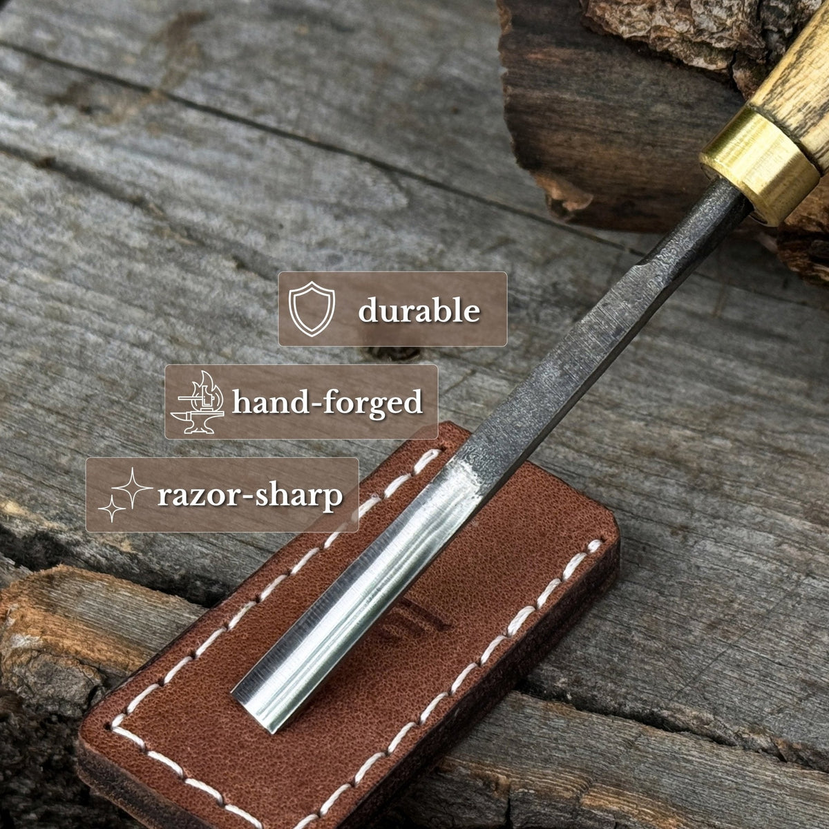 Straight Wood Carving Gouge, 5-12 mm / 0.20-0.47 in