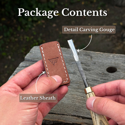 Straight Wood Carving Gouge, 5-12 mm / 0.20-0.47 in