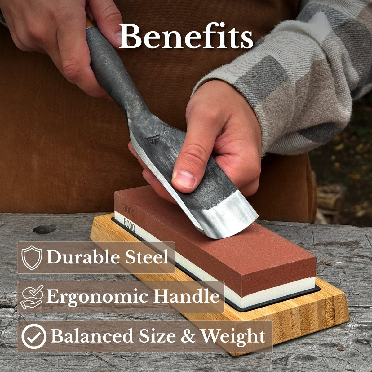 Timber Framing Rounded Chisel, 20 - 100 mm (0.8 - 3.9 inches)