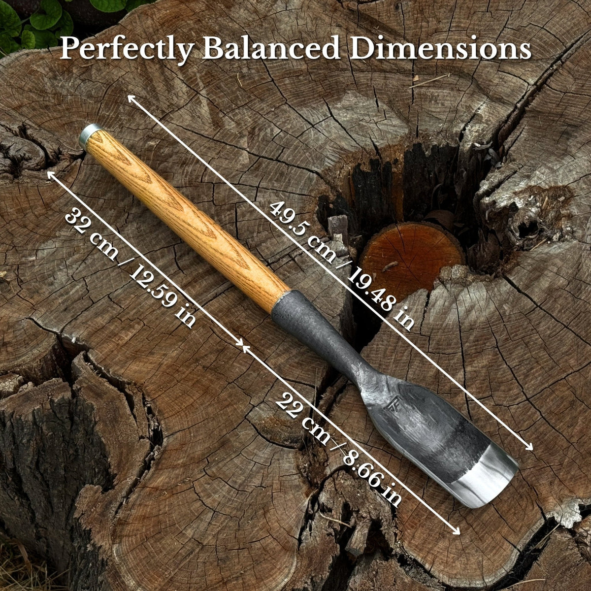 Timber Framing Rounded Chisel, 20 - 100 mm (0.8 - 3.9 inches)