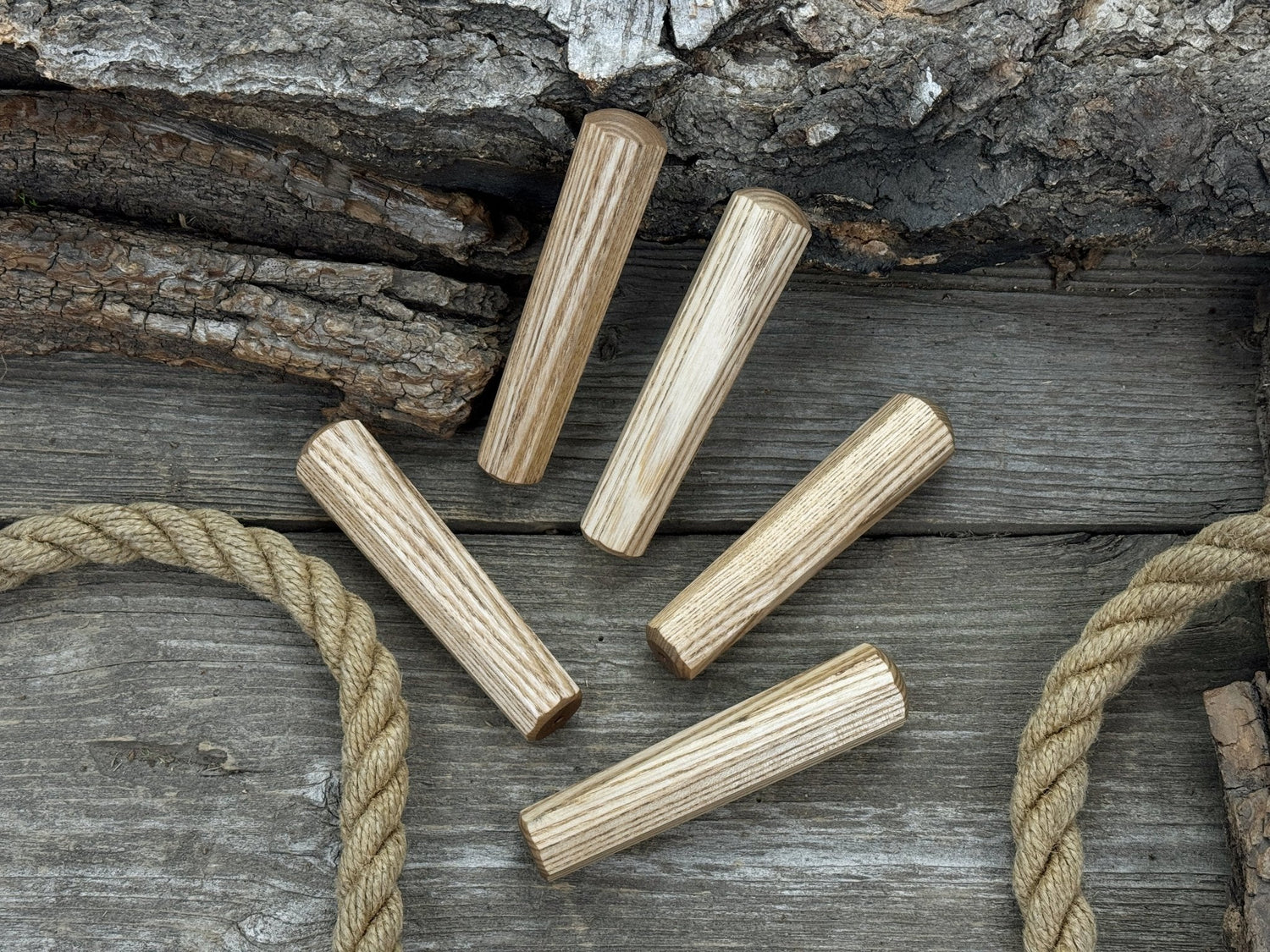 Universal Wooden Handles (Set of 5), 12.5 cm (4.92 in)