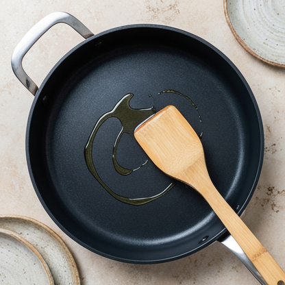 Ceramic Nonstick Sauté Pan with Lid, 4-Qt