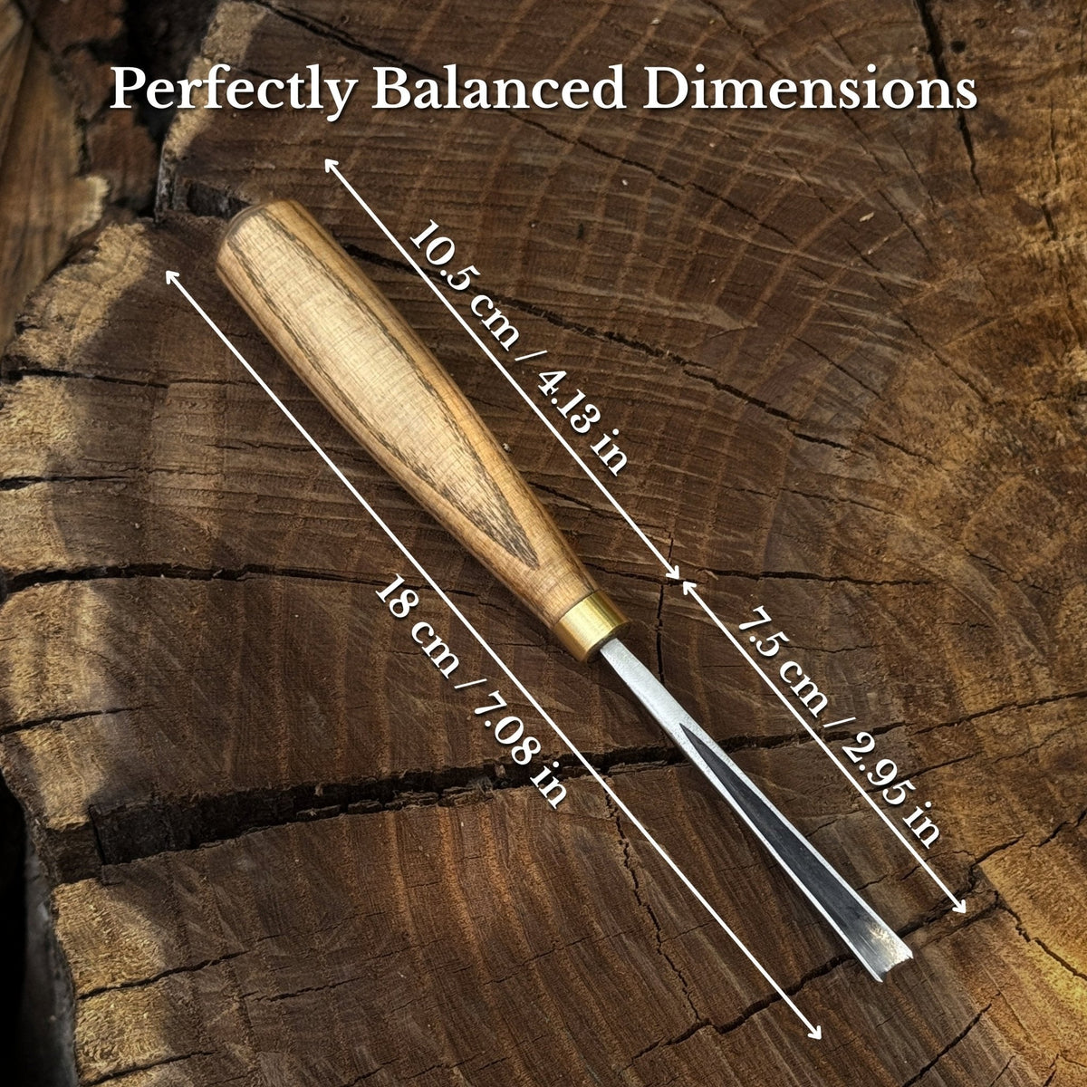 V-Parting Chisel 60 Degree, blade 6 mm (0.24 inches)