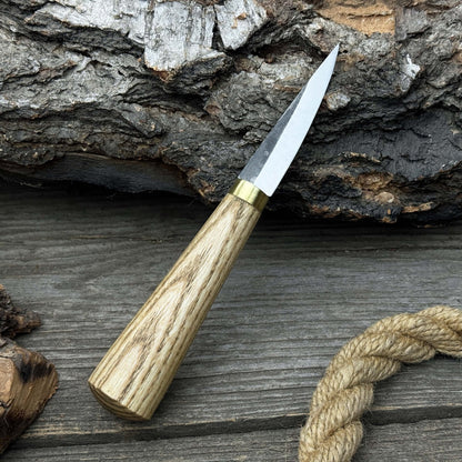 Whittling Sloyd Knife with Leather Sheath, 7.5 cm (2.95 inches)
