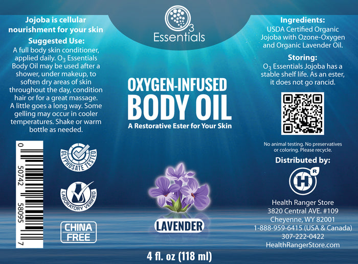 Oxygen-Infused Body Oil - Lavender 4oz (118ml) (3-Pack)