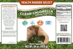Clean Chlorella 200mg Tablets (64oz, 1814g) #10 can, approximately 9070 tablets