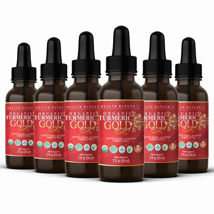 Health Ranger's Organic Turmeric Gold liquid extract 2 fl. oz. (6-Pack)