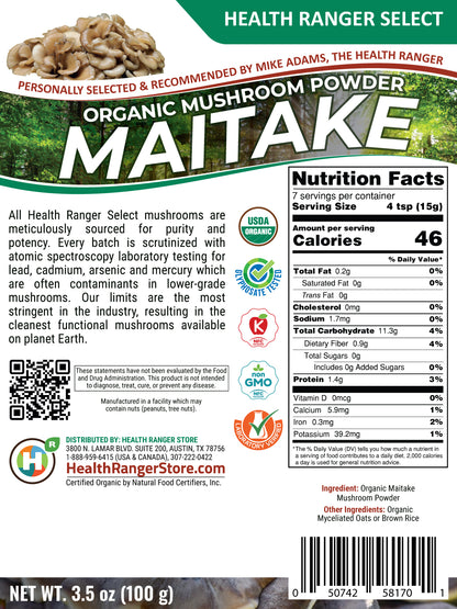 Organic Maitake Mushroom Powder 100g