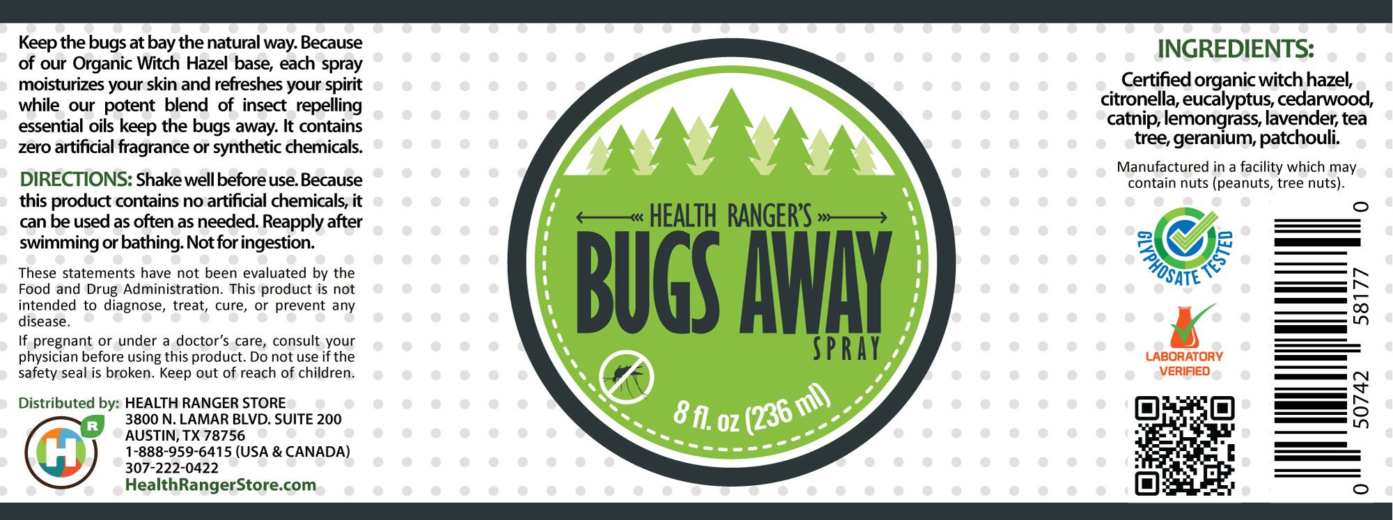 DEET-Free Bugs Away Spray 8 oz