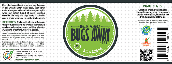 DEET-Free Bugs Away Spray 8 oz (6-pack)