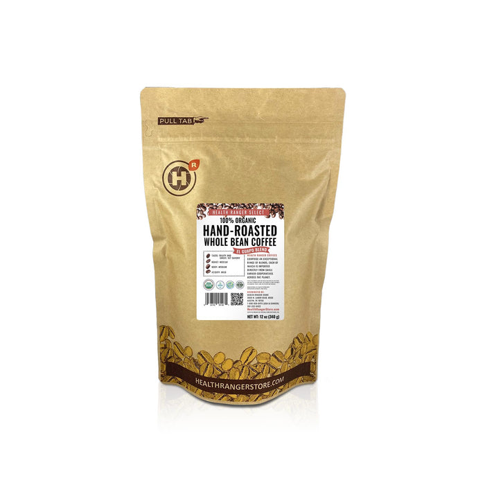 100% Organic Hand-Roasted Whole Bean Coffee (El Guapo Blend) 12oz, 340g (3-Pack)