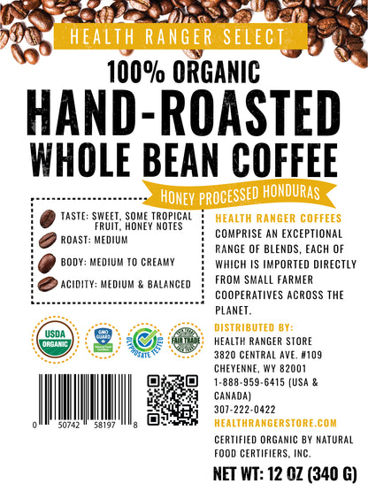 100% Organic Hand-Roasted Whole Bean Coffee Variety B (4-Pack)