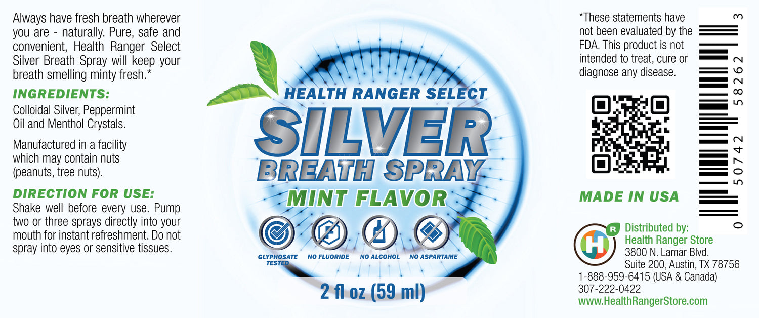 Silver Breath Spray - Mint Flavor 2 fl oz (59ml)