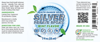 Silver Breath Spray - Mint Flavor 2 fl oz (59ml) (3-Pack)