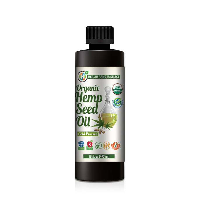 Organic Hemp Seed Oil - Cold-Pressed 16 fl oz (473ml) (6-Pack)
