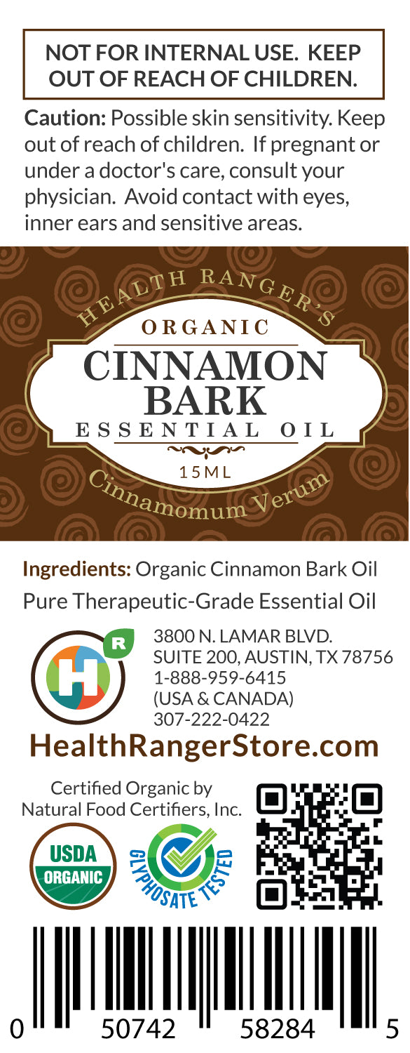 Organic Cinnamon Bark Essential Oil 15ml (3-Pack)