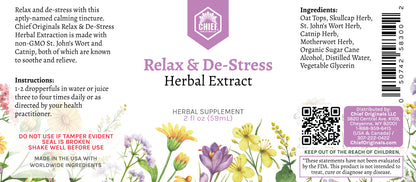 Relax &amp; De-Stress Herbal Extract 2fl oz (60ml)
