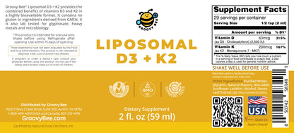 Liposomal Vitamin D3 + K2 2 fl. oz (59 ml)