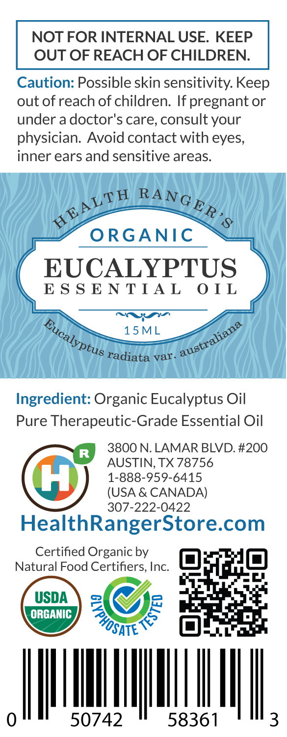 Organic Eucalyptus Essential Oil 0.5oz (15ml)