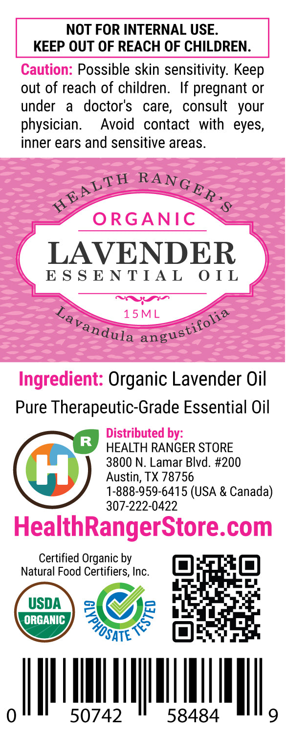 Organic Lavender Essential Oil 0.5oz (15ml)