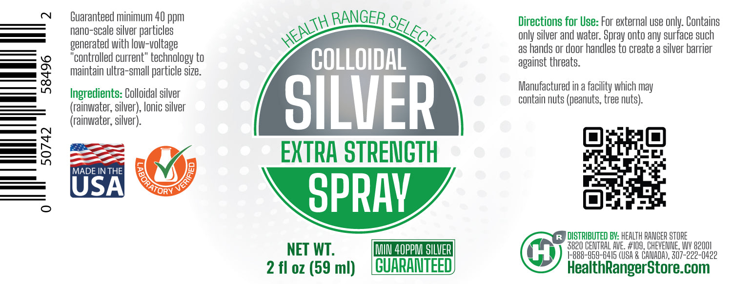GIFT - Colloidal Silver Extra Strength Spray 2 fl oz (59 ml) - 40ppm