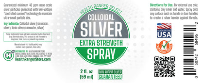 Colloidal Silver Extra Strength Spray 2 fl oz (59 ml) - 40ppm