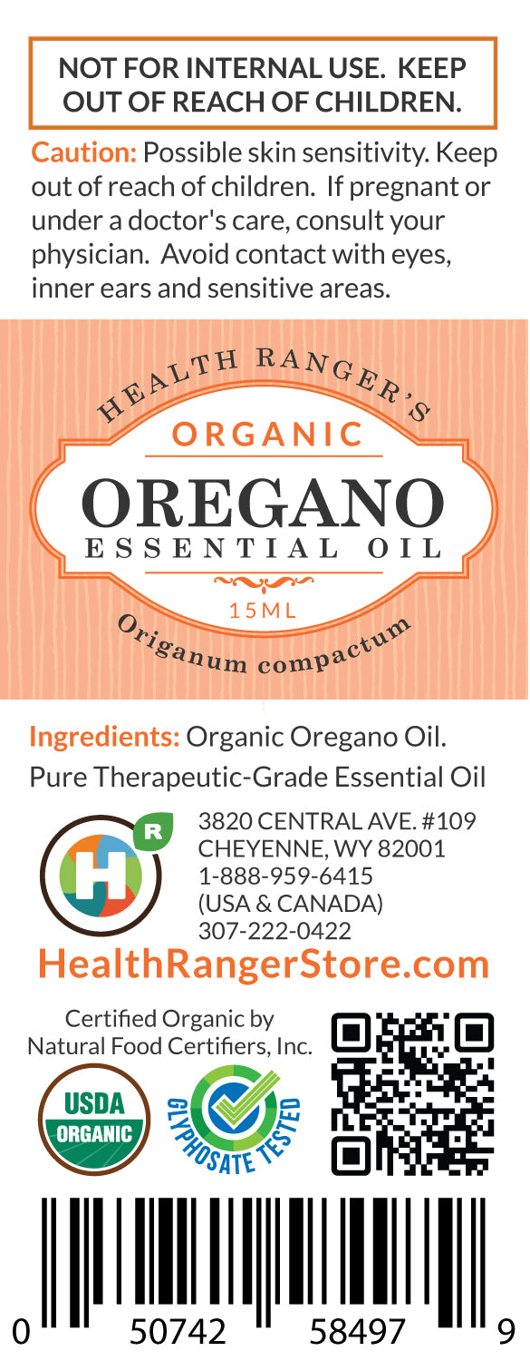 Organic Oregano Essential Oil 0.5oz (15ml)