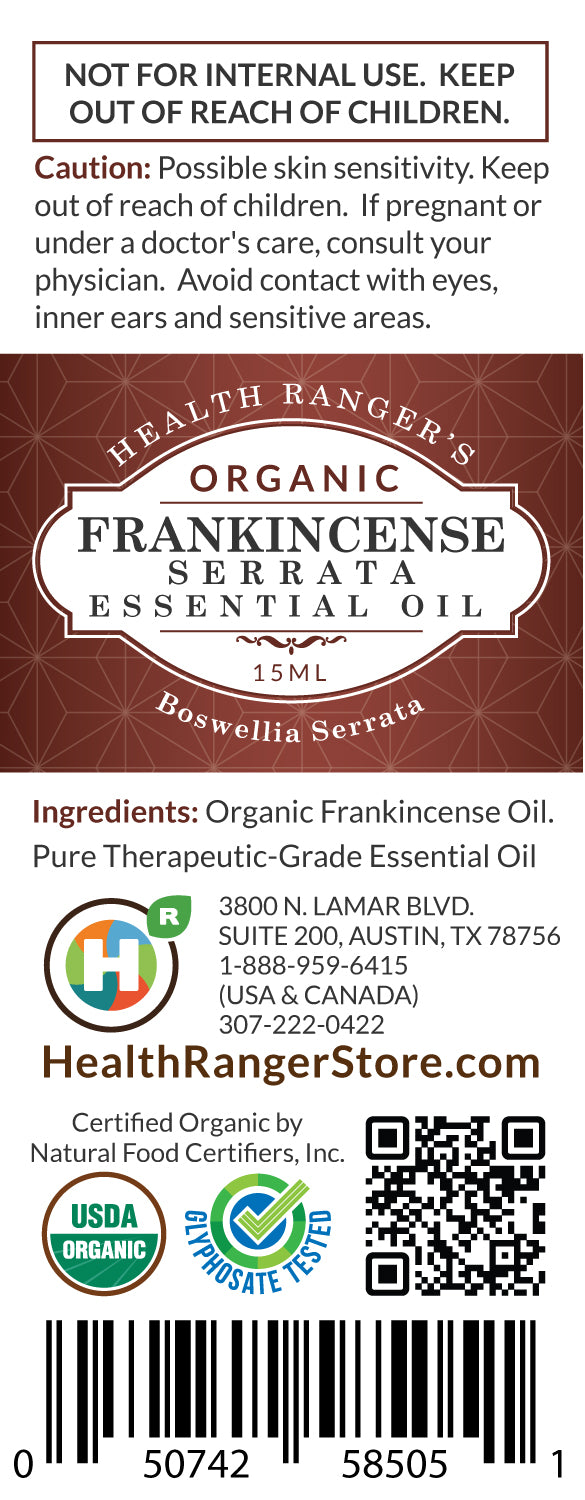 Organic Frankincense Serrata Essential Oil 0.5oz (15ml) (3-Pack)