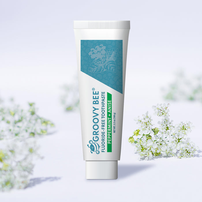 All Natural Fluoride-Free Toothpaste (Peppermint + Aniseed flavor) 3.5oz (100g) (6-Pack)
