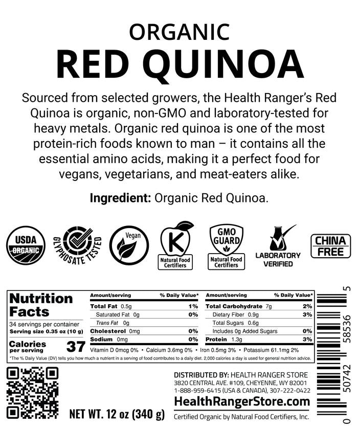 Organic Red Quinoa 12 oz (340g)