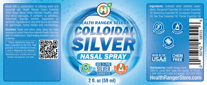 Colloidal Silver Nasal Spray 2 fl. oz (59 ml) (3-Pack)
