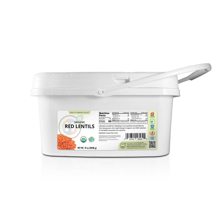 Mini Bucket - Organic Red Lentils 72 oz (2040 g)