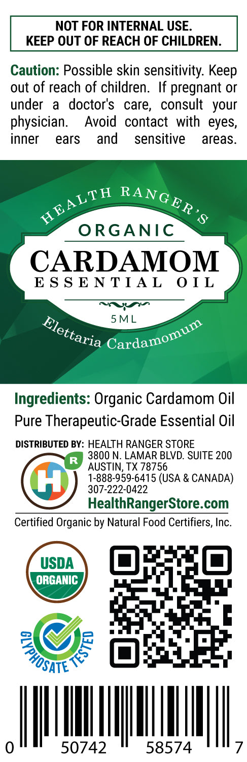 Organic Cardamom Essential Oil (5ml) (3-Pack)