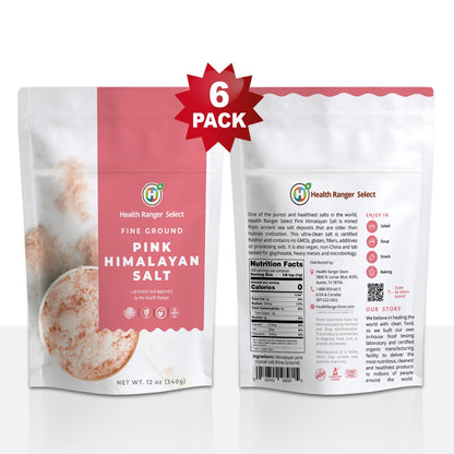 Pink Himalayan Salt Fine Ground 12 oz (340 g) (6-Pack)