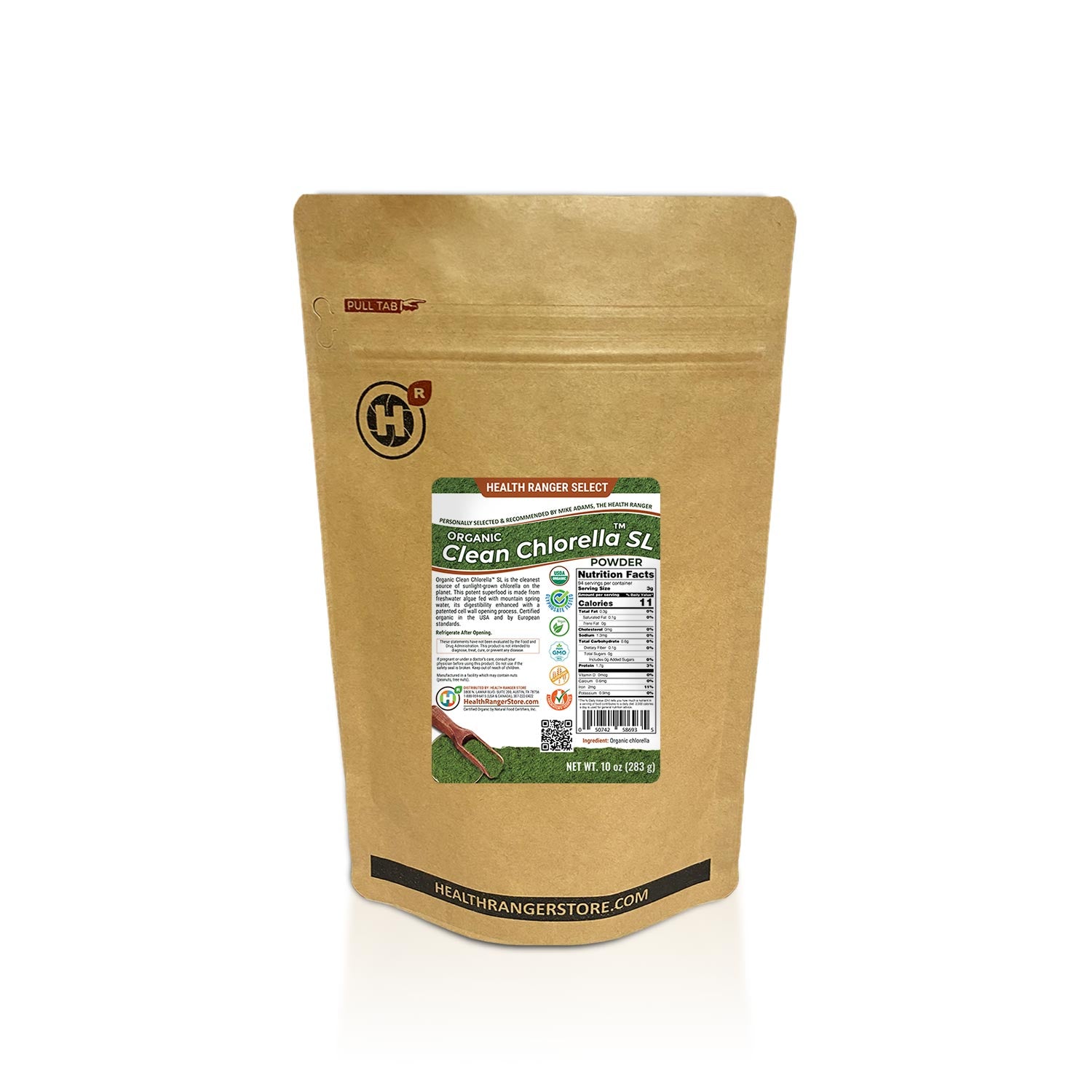 Organic Clean Chlorella SL Powder 10 oz (283g) (3-Pack)