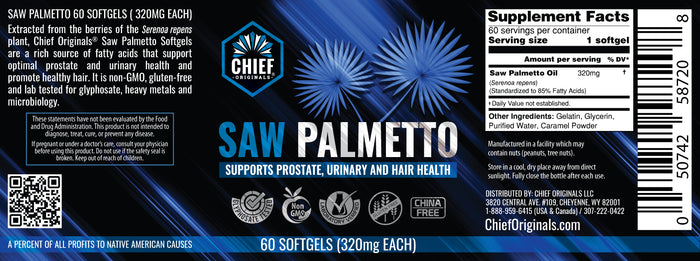 Saw Palmetto 320mg 60 Softgels (3-Pack)