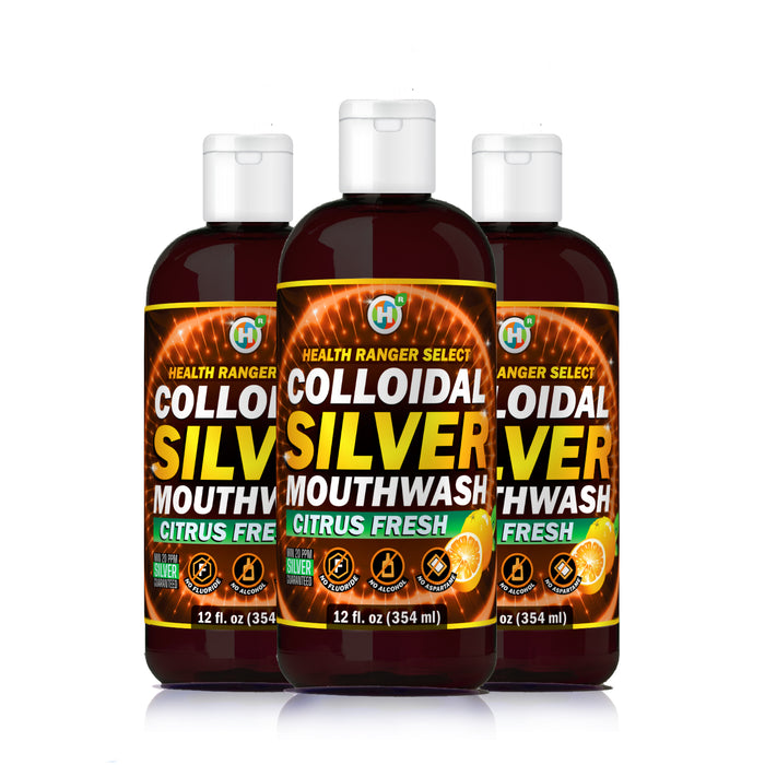 Colloidal Silver Citrus Fresh Mouthwash 12oz (354ml) (3-Pack)