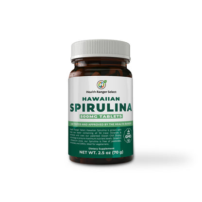 Hawaiian Spirulina Cold Pressed 500mg Tablets 2.5oz (70g)