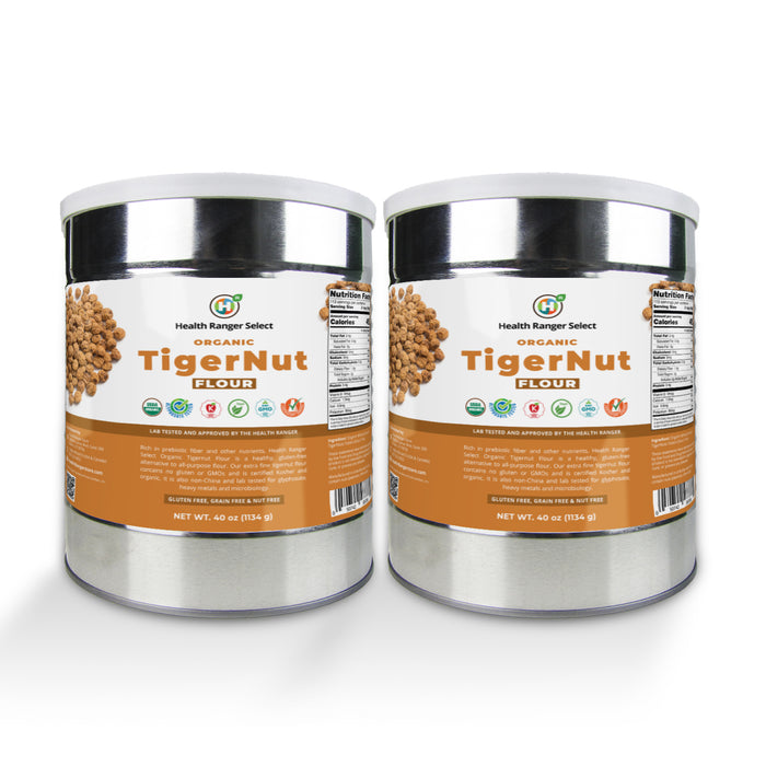 Organic Tigernut Flour 40 oz (1134 g) (#10 Can) (2-Pack) - Gluten Free, Grain Free and Nut Free