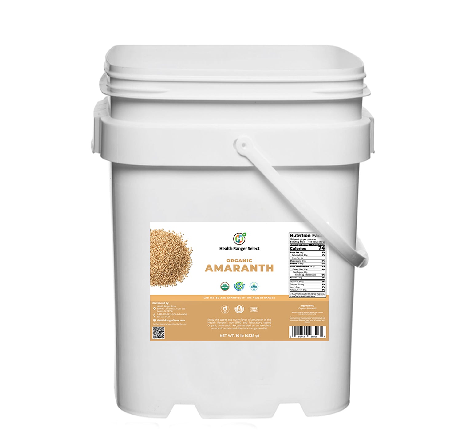 Mega Bucket Organic Amaranth (10LB, 4535g)