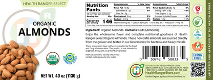 Mini-Bucket Organic Almonds 40oz (1130g)